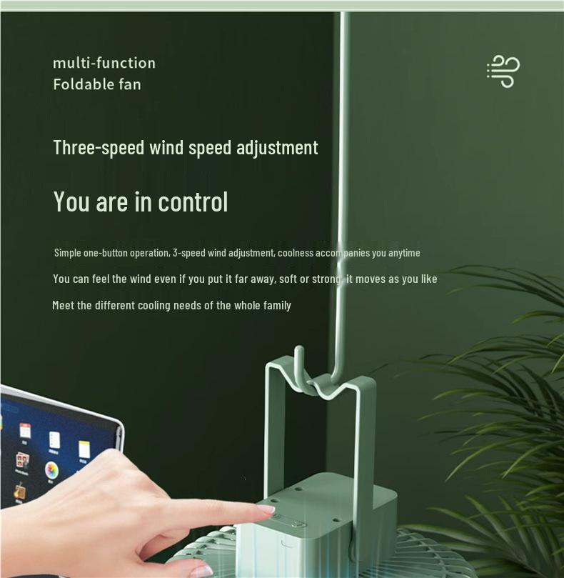 Portable No-Drill, Silent Wall-Mounted Cooling Fan for Kitchen, Toilet, and Dormitory