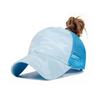 Women Outdoor Sports Hat with Ponytail Hole Camouflage Mesh Back Baseball Cap