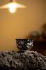 Black Glazed Silver Patterned Teacup Creative Tea Bowl Cute Cup Tea-tasting Smelling Cup Chazhan Master Cups Drinkware