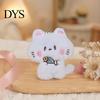 Handbags Decorative Accessory Holding Fish Cat Plush Pendant, Stuffed Fork White Kitten Keychain for Backpacks Purses Bag Charm