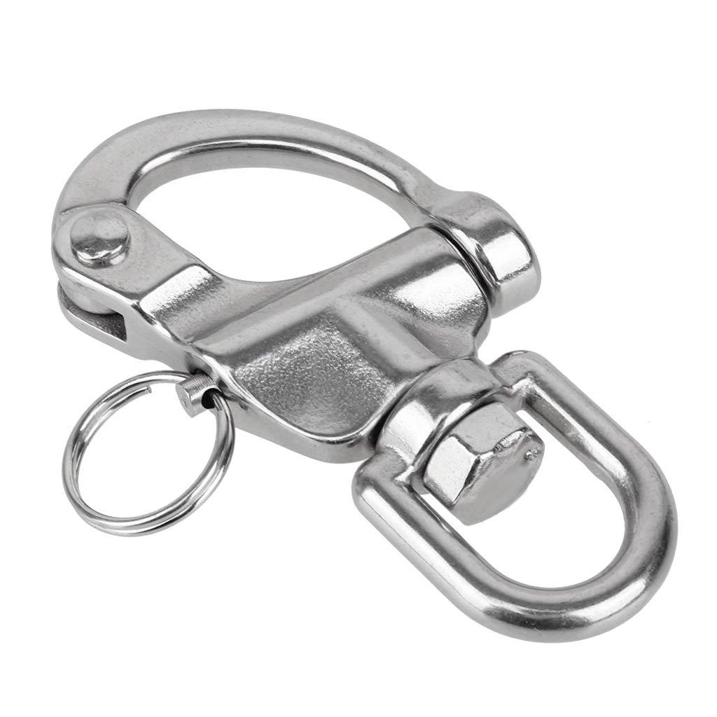 Homyl Swivel Eye Snap Shackle 316 Stainless Steel Marine Boat 87mm