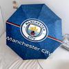 Man City pattern, automatic folding umbrella, portable and foldable design, 8 ribs, a Christmas or birthday gift.