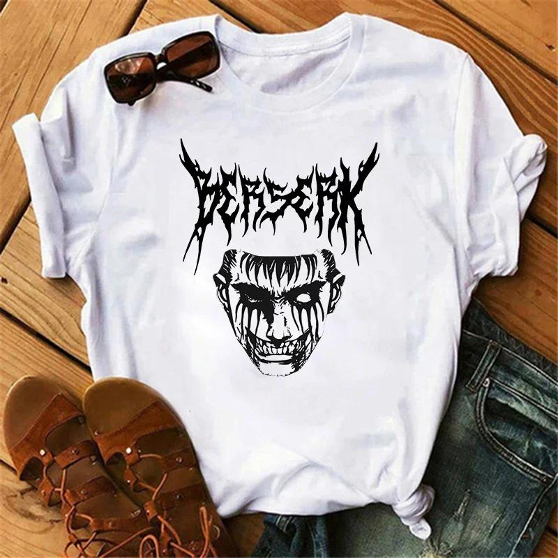 Anime Berserk Tričko Unisex Japonský Y2k Streetwear Manga Guts Vtipná Trička Dámský Top Kawaii Krátký Rukáv 90. léta