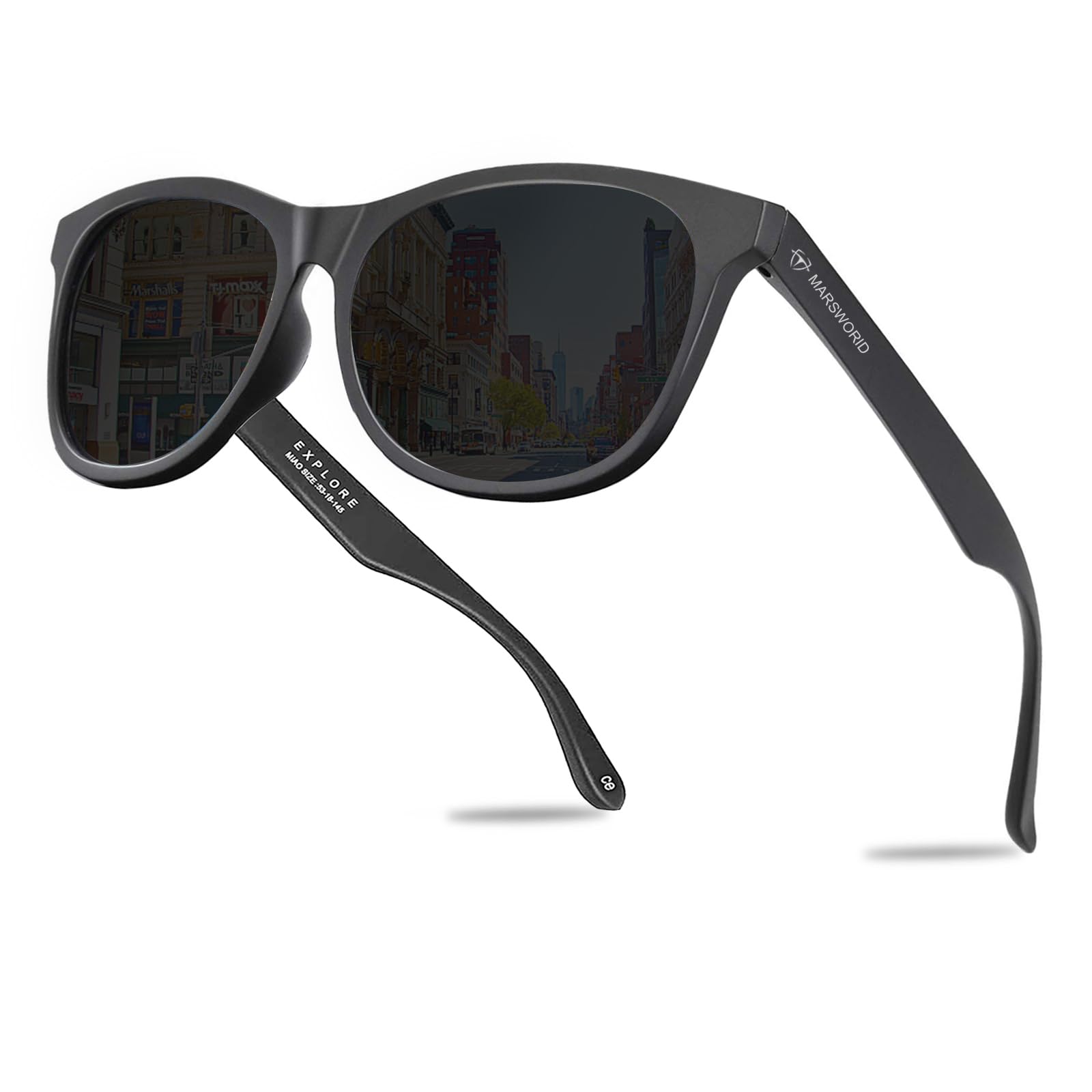 

Сонцезахисні окуляри для поляризованого водіння Ультра УФ ударостійкі Унісекс [MARSWORLD] Чоловічі, Сонцезахисні окуляри, Легкі, UV400, Захист, Водіння, Стійкі, Спорт, чорний