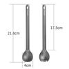 Lingură din titan Lingură cu mâner lung pentru exterior Camping Spork Veselă de camping