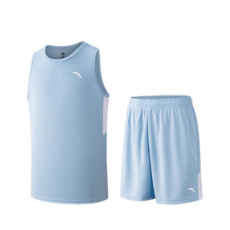 

Anta Logo Breathable Moisture-Wicking Quick-Dry Sports Fitness Running Professional Training Tank Top Shorts Basketball Set Men sportswear 952621205-2 2XL