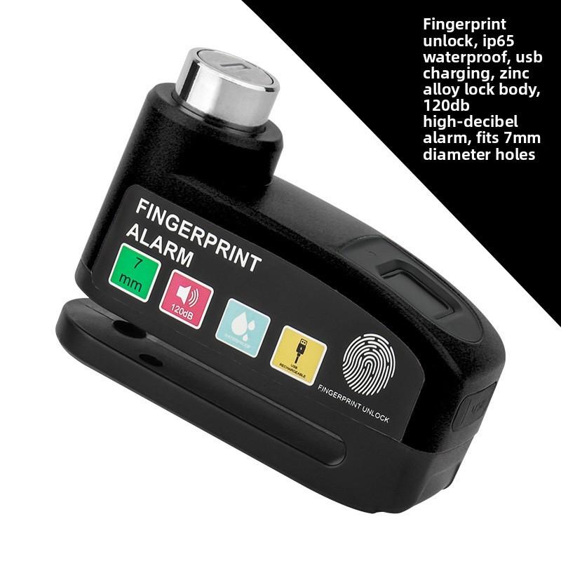 Bicycle Disc Brake Lock With Fingerprint Security For Ebike And Motorcycle Safety