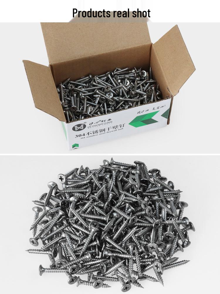 304 Stainless Steel Phillips Countersunk Self-Tapping Drywall Screws for Woodworking & Gypsum Board, M3.5