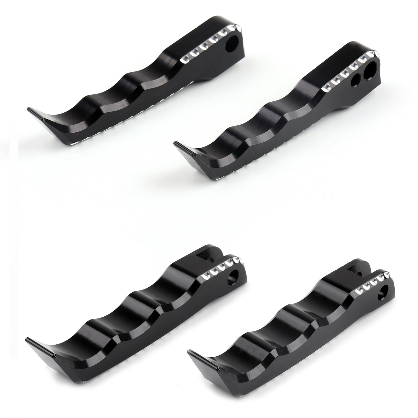 

Front + Rear Footrest Foot pegs For Suzuki GSXR 1300 Hayabusa 2008-2015 Black