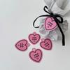 50pcs Heart Shaped Cards Valentine's Day Tags Pink Paper Hanging Decoration Gift Labels DIY Crafts Cake Decor Tag