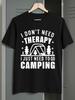 Men's T-Shirt Y2K 1pc Camping Black