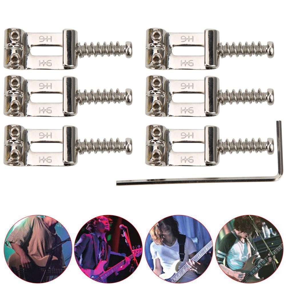 

GAQ06 6PCS седла для электрогитары седло из медно-цинкового сплава с роликом детали для электрогитары