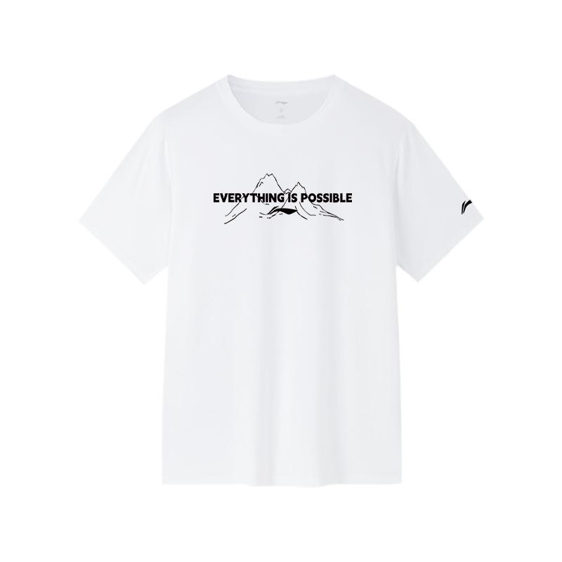 

Li Ning Серия Спортивный Стиль Жизни Повседневная Универсальная Фитнес Быстросохнущая Прохладная Дышащая Футболка с Коротким Рукавом с Принтом Унисекс Топы ATSU877-TPU20-1 M