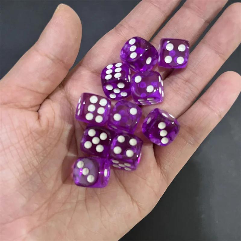 50Pcspack High Quality New 12Mm Acrylic Transparent D6 Point Dice #12 Round Corner Boutique Dice
