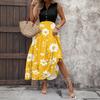 Women Summer Dresses Bohemian Women's Casual And Fashionable V-neck Sleeveless Printing Mid Length Dress