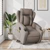 Electric Recliner Chair with Lift Function Taupe Fabric