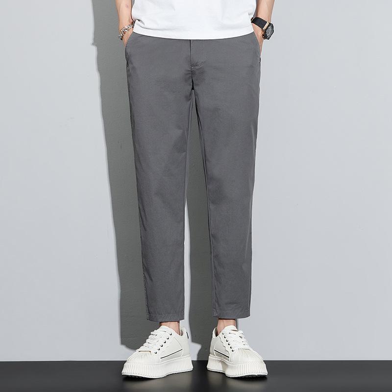 Casual Pants for Boys In Summer New Solid Color Pants for Men's Cropped Pants for Spring and Summer Thin Style and Versatile