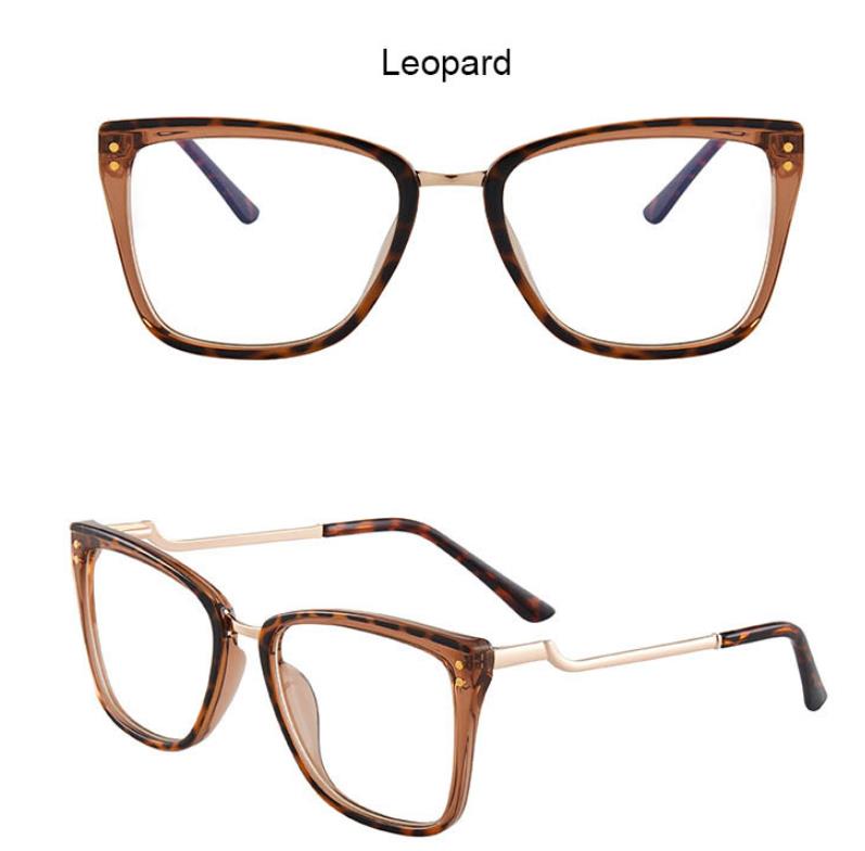 Luxury Brand Square Myopia Glasses Khaki Eyeglasses Frame Women Office Anti Blue Light Computer Glasses TR90