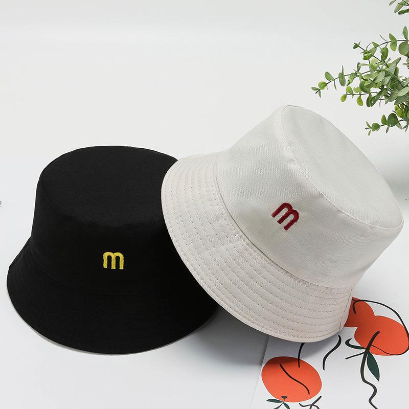 Women's Double-Sided Smiley Face Bucket Hat - Sun Protection, Korean Style, Embroidered, Large Brim