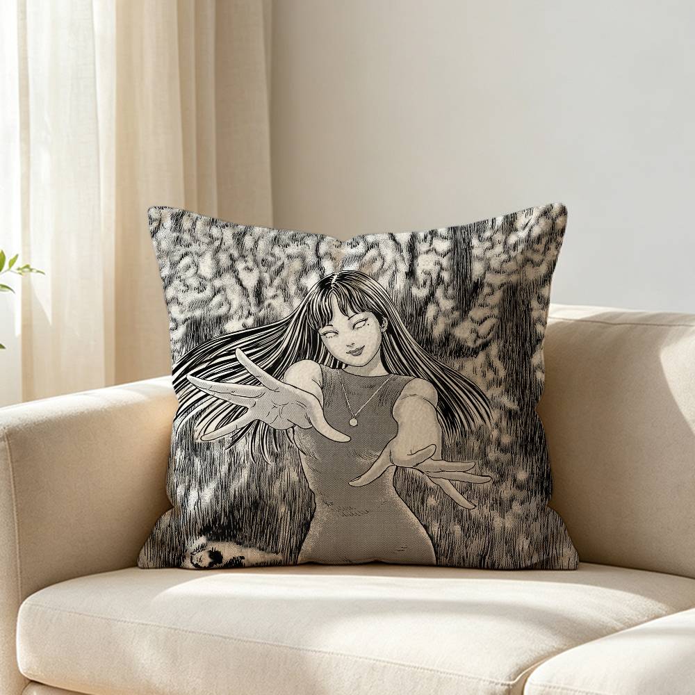 Manga Beautiful Ttomie Kkawakami Customizable Square Cushion Cover Double Sided Print Pillow Case