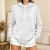 Womens Hoodies Ribbed Long Sleeve Soft  Pullover Sweatshirt