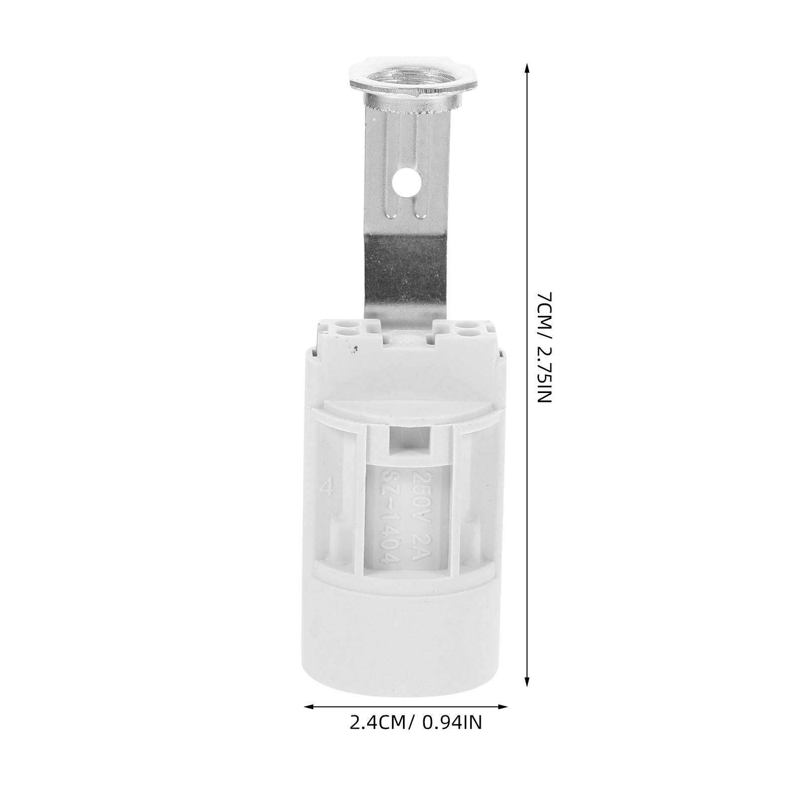 

3pcs E14 Pipe Lamp Holder European Style Light Bulb Socket Replacement Diy Lamp Parts Metal Base Pendant Light Fixtures білий