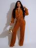 TW575 Fashionable Women's Long Sleeve Zipper Cardigan and Pants Winter Set