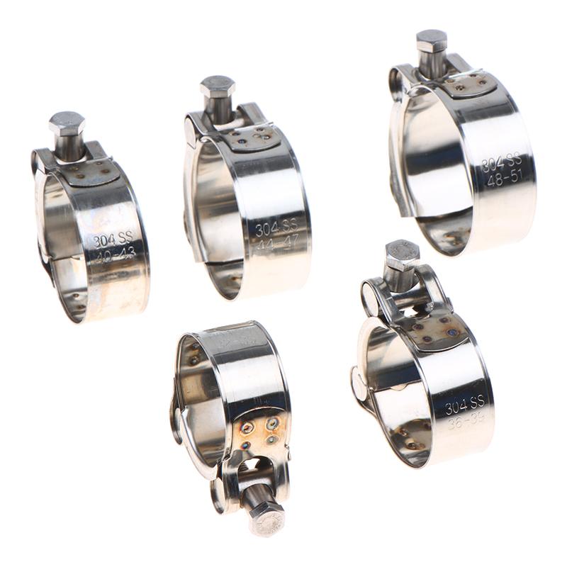 1Pc 304 Stainless Steel Powerful Hose Pipe Tube Clamps Exhaust Air Water Pipes Sealing Powerful Strength Repair Welding Tool
