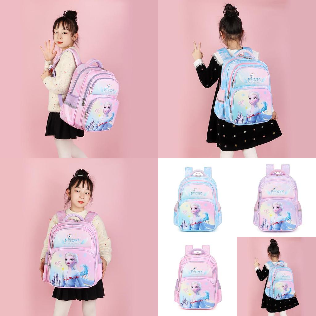Adorable Cartoon Princess Backpack For Girls Oxford Fabric Lightweight And Spine-supportive