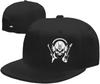 Rock Skull Headphones Guitars Snapback Baseball Cap Polyester Adjustable Flat Bill Hat for Men
