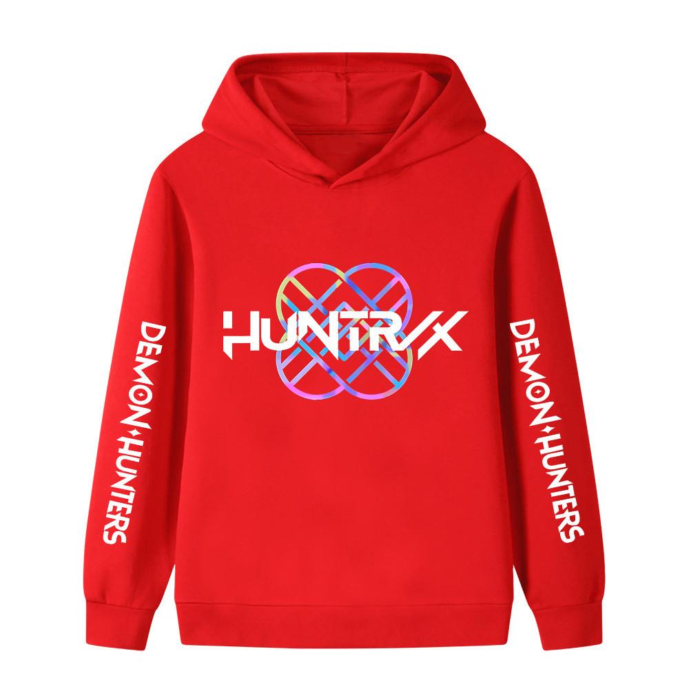 B1195XX Kids Boys Girls Kpop Rumi Zoey Mira Huntrix Print Long Sleeves Hoodie