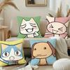 Cute Cartoon Toro Inoue Kawaii Cat Pillow Case Square Pillow Bedroom Sofa Leisure Comfort Cushion Car Home Decoration