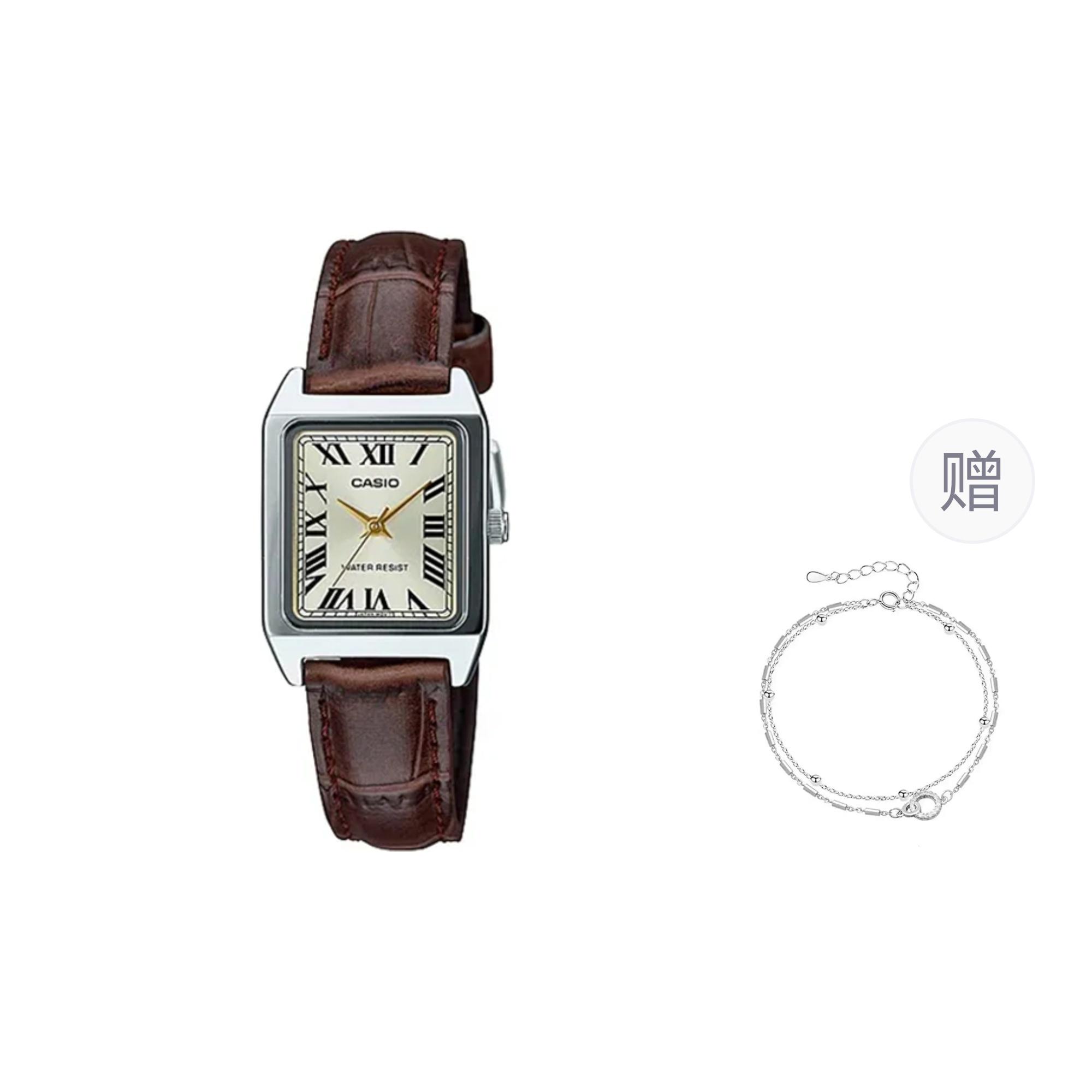 CASIO Women s Gold Watch LTP-V007L-9B- Brown