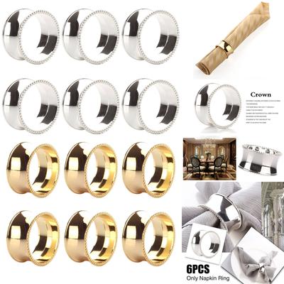 6 Stück Serviettenringe Halter Schnalle Abendessen Handtuch Party Hochzeit Tischdekoration