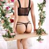Women's Sheer Mesh Thong with Bow 8012