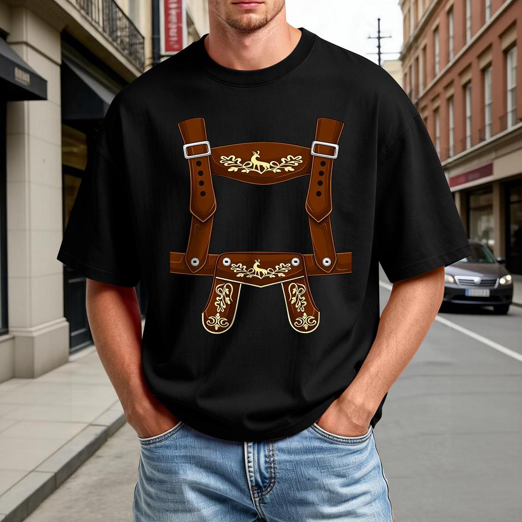 Men's Summer Crew Neck T Shirt Oktoberfest Print Short Sleeve Casual Comfortable Lightweight Tee for Outdoor Activities