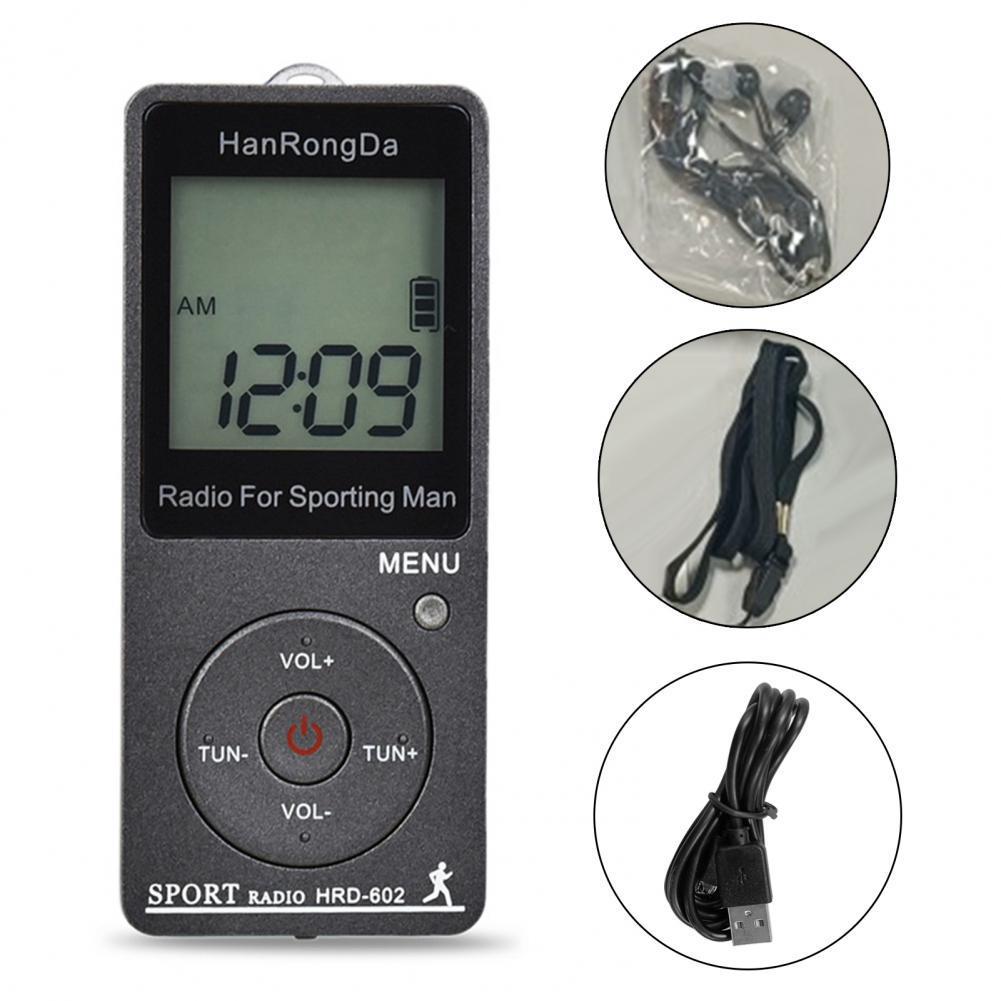 HRD-602 Digital Sports Radio with FM/AM, Pedometer, and Portable Charging.
