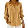 Women's Fashion Loose-Fit Round Neck Solid Color Long-Sleeve Top
