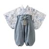 Hakama da Bambina e Tradizionale Giapponese Formale Prima Visita al Santuario Primo Festival [regalo] Set da 2 Pezzi, 70-90cm, Bambini Maschi, Separato, Indossare, Visita del Bambino,