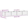 Planter Light Grey 320 X 80 X 45 Cm Steel