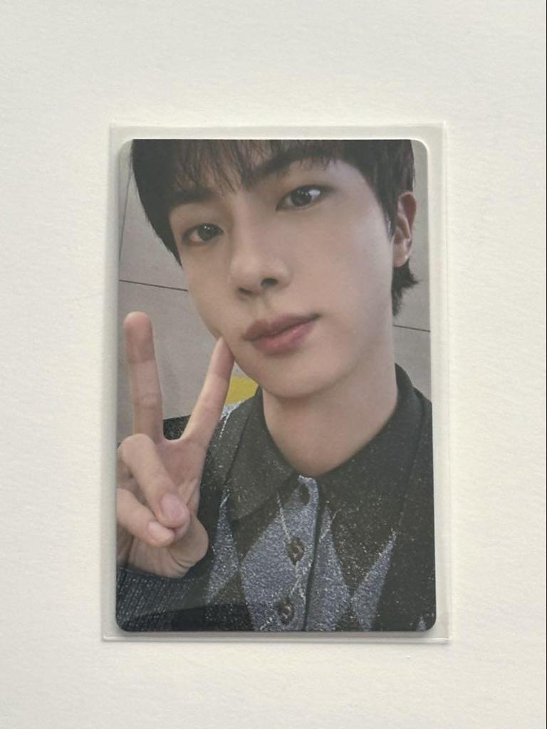 [USED] BTS JIN "HAPPY" JPFC Exclusive Winning Photo Card Trading Card JIN