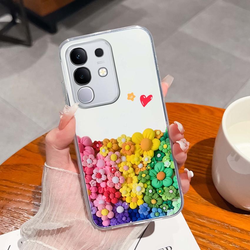 Dla Vivo Y29 Y29s Y28 Y27 Y22 Y21a Y21e Y20a Y20i Przezroczyste Etui na Telefon TPU Tajemniczy Orientalny Wzór Smoka Miękkie Silikonowe Antypoślizgowe Etui Dla Vivo Shell