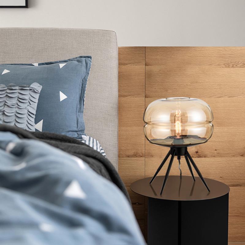 Minimalist Nordic Glass Table Lamp for Bedroom or Living Room Decor