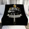Medieval Knights Templar Patterns Blanket Retro Style Flannel Blanket Cosy Lazy Couch Cover Blanket Super Soft Sheet Mattresses