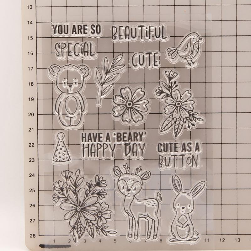 1Pc Clear Stamp Silicone Stamp Seal Album Decors Craft 3D Scrapbooking Photo Journal Album Decorations Stamp Card Making