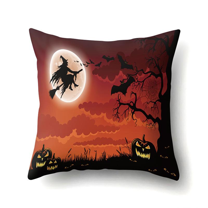 Halloween Polyester Kissenbezug Auto Lendenkissen Kürbis Sofa Kissenbezug Heim Wohnzimmer Kissenbezug