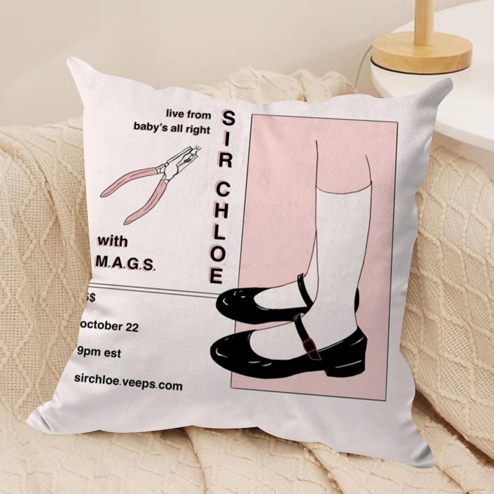 Band S-Sir Chloe Cushion Cover Soft Plush Fabric Double-Sided Printed Sofa Cushion Cover for All Seasons Home Decor Gift