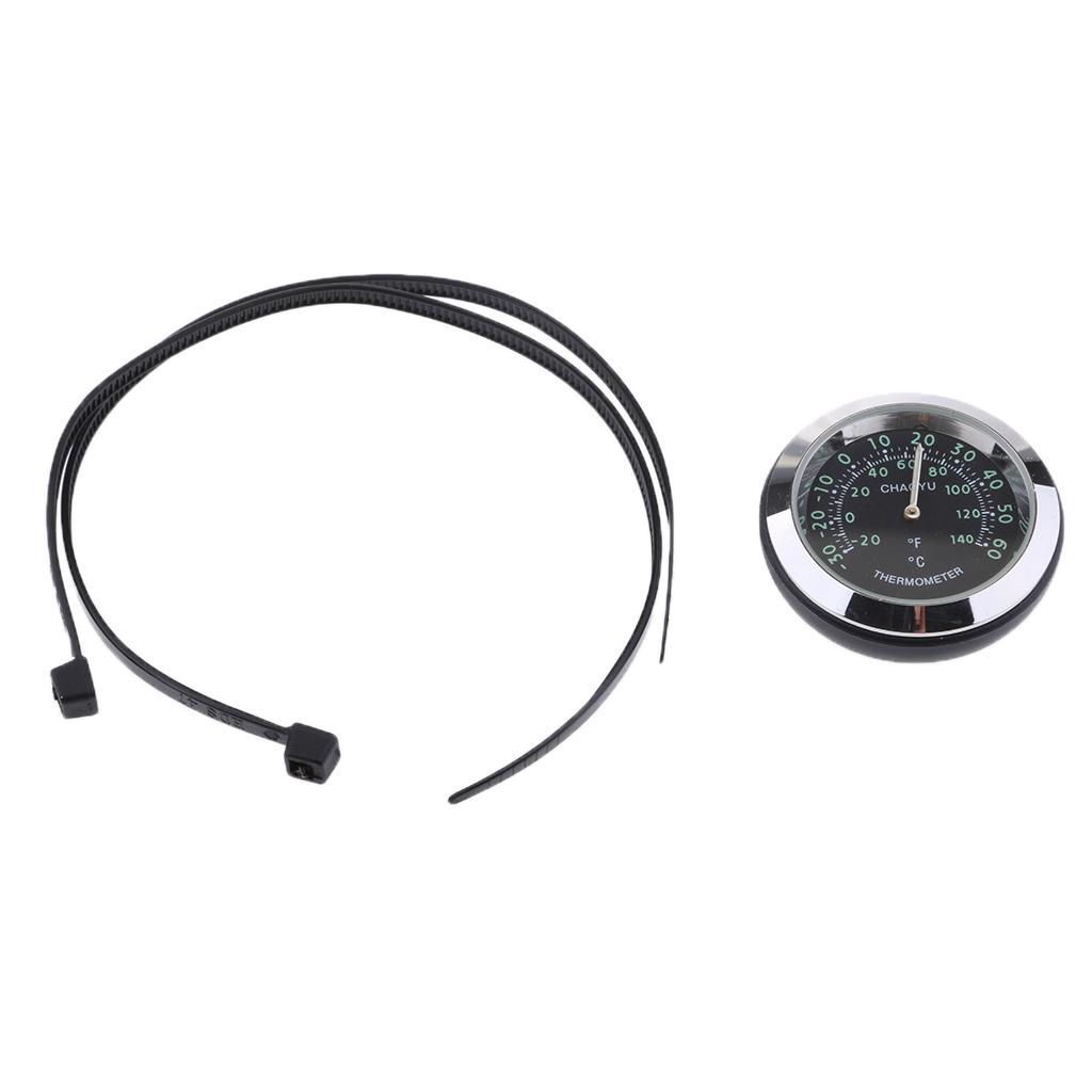 

Motorcycle Meter Gauge Waterproof Shock Resistant Hygrometer Thermometer Clock Stainless Steel Instrument for Universal Scooter