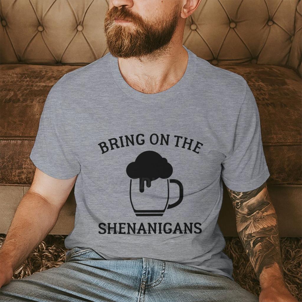 Irish Drinking Team Tshirt for Unisex St Patricks Day Beer Tee Round Neck Short Sleeve Tee Unisexs St Patricks Day Shirt