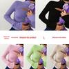 Women's Autumn & Winter Knit Chest-Revealing Long Sleeve Top - European and American Style